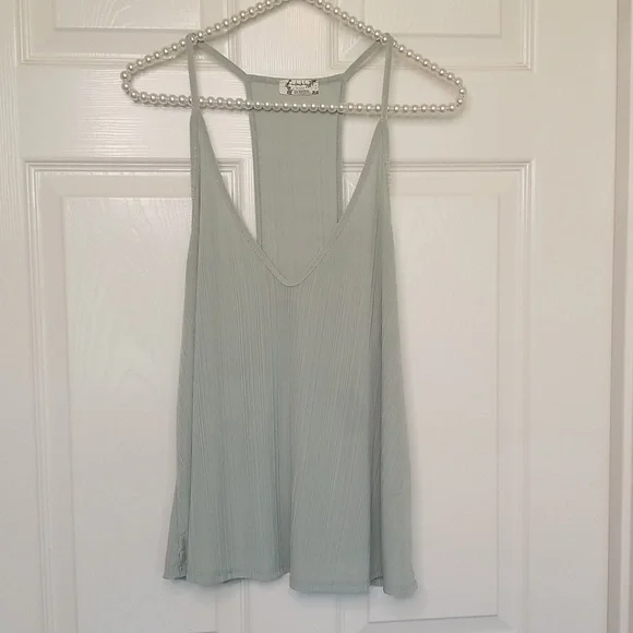 Free People Intimately Mint Green Slinky Slink Tank Top - Picture 2 of 12